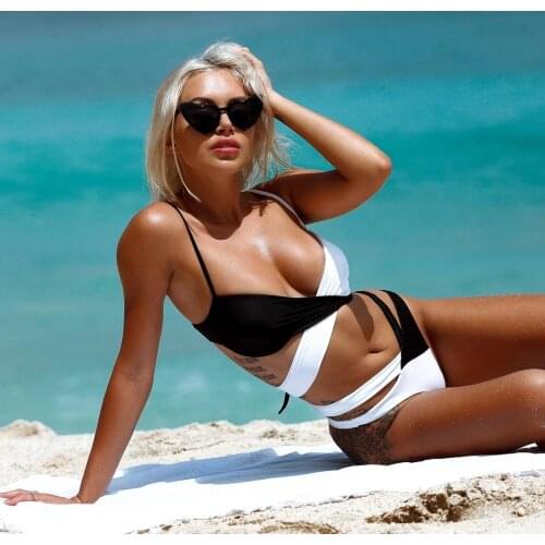 Colorblock Swimsuit Suit Lace Leopard Print Briefs Sexy Party Beach Vacation Sweet and Feminine Temperament