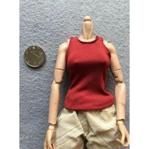 1/6 Scale Red Womens Vest Model for 12" Female Body Action Figure