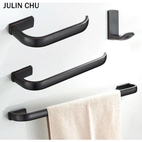 Black Bathroom Accessories Set Antique Brass Toilet Tissue Roll Holder WC Paper Towel Rail Ring Robe Hooks Bath Hardware Sets