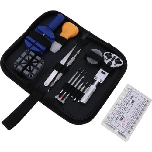 Watch Repair Tool Kit Watchmaker Opener Remover Spring Pin Bar With