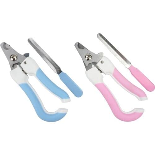 New pet nail clippers set stainless steel nail clippers with file for cats and dogs cleaning nail clippers