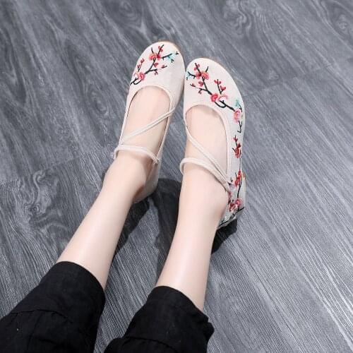 New High-heeled Ancient Style Shoes Buckle Embroidery Ethnic Style Embroidered Shoes Ancient Hanfu Shoes Women