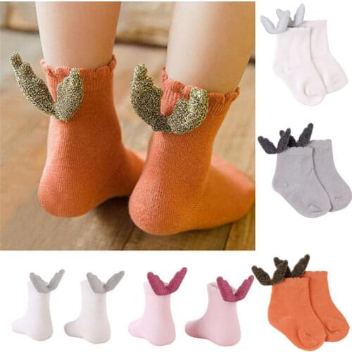 0-2 Years New Kids' Cute Angel Socks - Soft Cotton Blends Casual Crew Sock with Wings