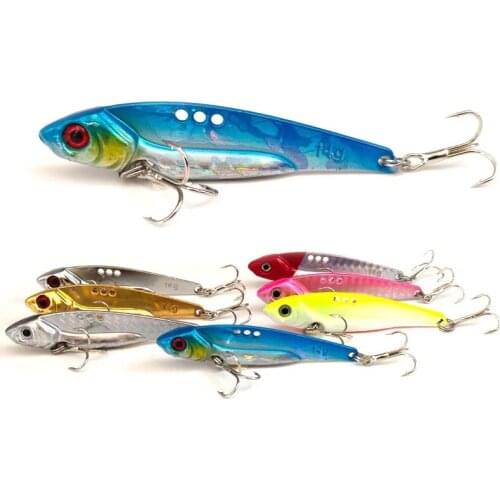 Metal VIB Lure 5pcs 7g/10g/12g/14g/18g Fishing Lures Blade Spinner Bait 3D Eyes Sinking Vibration Baits for Bass Pike Fish Perch