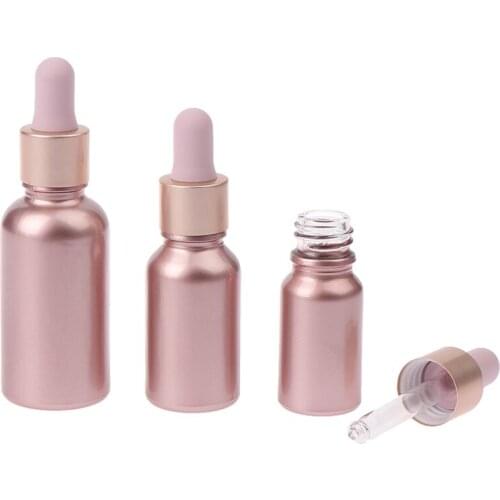 10/15/30ml Thick Glass Roll Essential Oil Empty Perfume Roller Ball Bottle Tube