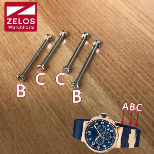 Steel watch screw tube rod for Nardin MARINE 326 UN watch band connect screws parts(B+C) tools