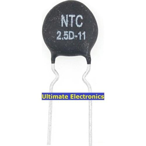 100pcs Thermistor NTC2.5D-11 2.5D-11 2.5D11 11MM Diameter Negative Temperature coefficient