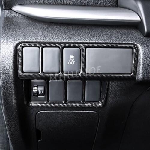 Interior Dashboard Switch Trims For Mitsubishi Eclipse Cross 2018 2019 2020 Carbon Fiber Cover