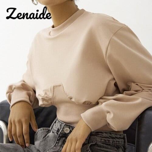 Женские короткие толстовки ZENAIDE China At AliExpress