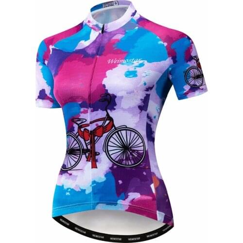 2019 Cycling jersey Womens MTB jersey Bike Top Maillot Ropa Ciclismo Pro Team racing Road Mountain sports Bicycle shirt red blue