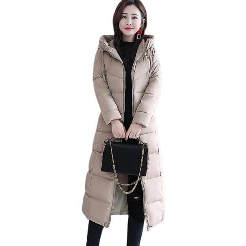 Sent Within Large M-6xl Woman Jacket Winter Down Parkas Coats Lengthen Warm Quilted Cotton Jacket For Women Hooded Outwear Warm