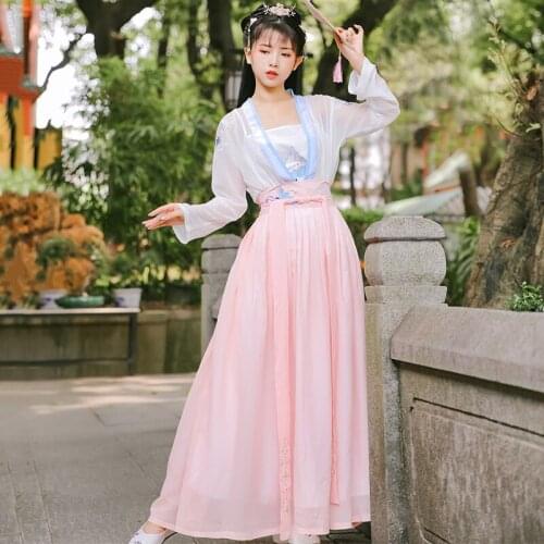 Women Ancient Fairy Dress Elegant Chinese Traditional Dance Clothing Tang Dynasty Suit Hanfu Costume Cosplay Stage Wear DN6043