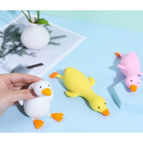 1 Pcs Fun Cute Cartoon Duck Squeeze Toy Kids Squish Animal Toy Boys Girls Small Gift Adult Stress Relief Game Random Color