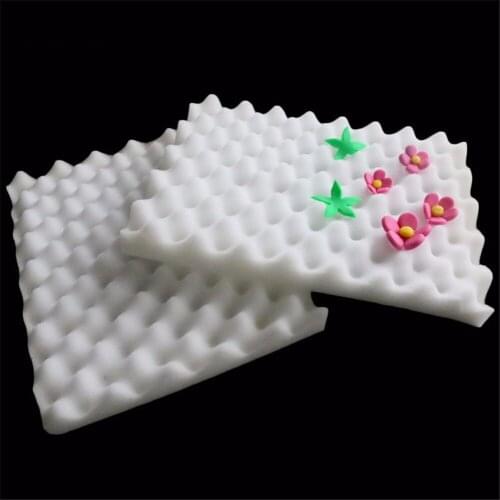 2pcs Foam Drying Pads Sponge Mats Paste Mold Bakeware Tool Cake Fondant Sugar Flower Tool Mold Mat Shaping Sponge Pad Gum