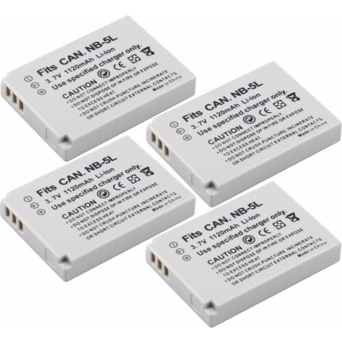 4Pcs Probty NB-5L NB 5L Battery for Canon PowerShot S100 S110 SD790IS SD850IS SD870IS SD880IS SD890IS SD970IS SD990IS SX200IS