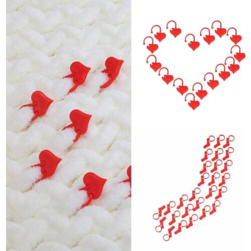 40/50pcs Plastic Knitting Crochet Locking Markers Heart Stitch Holders Crochet Latch Knitting Tools Needle Clip Hook Sewing Tool
