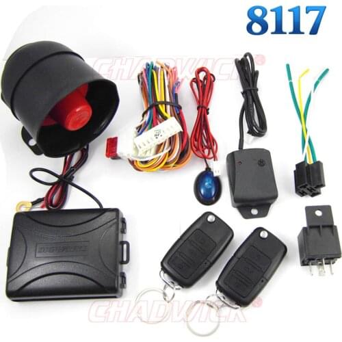 8117 CHADWICK for japanese car#2 flip key Car Alarm System Universal 1Way Vehicle Auto Security Keyless Entry central door Siren