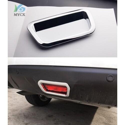 For Nissan Rogue X-Trail X Trail XTrail car accessories 2014-2016 ABS Chrome Rear Fog Light Lamp Cover Cap Trim 1pcs