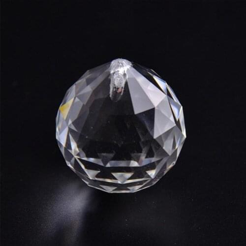 4pcs/lot hbl clear 40mm Feng Shui Decorative Ball Glass Faceted Prism Ball Crystal Chandelier Parts Lamp Ball for Diy Curtain