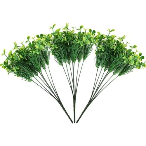 3PCS Artificial Plant Faux Greenery Simulation-Plant Fern Artificial Plant DIY Four Leaf Clover Artificial Greenery Fake Plant