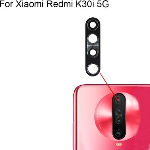 2PCS High quality For Xiaomi Redmi K30i 5G Back Rear Camera Glass Lens test good For Xiao Mi Redmi K 30i Replacement Parts K 30i