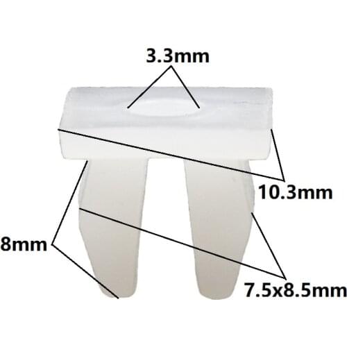 Square Head nut grommet molding clips plastic white retainer fixed car trim accessories mounting snaps