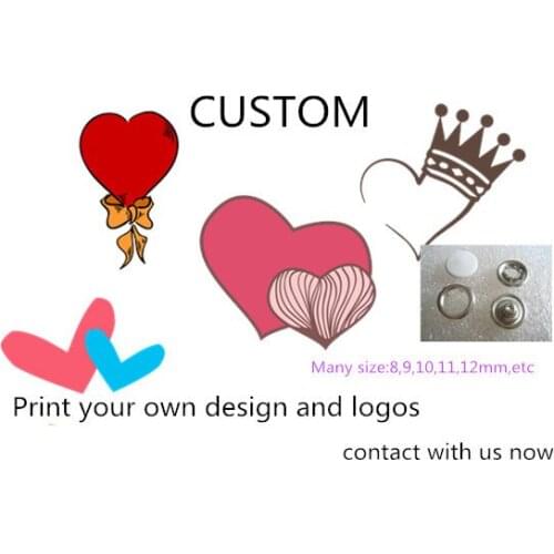 Print Capped Metal Buttons 8mm,9mm,11mm Customized Sewing Scrapbooking Crafts,Clothing accessories Custom