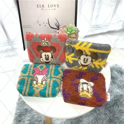 Disney cute cartoon Mickey Minnie Donald Duck Daisy children coin purse student card key bag plush backpack