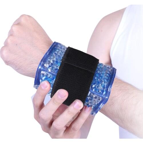 Wrist Ice Pack for Injuries Gel Wrap Reusable Cold Pack Hot Cold Therapy Pain Relief with Straps Shoulders Wrist support ice bag
