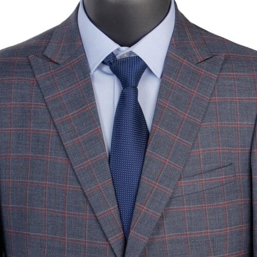 Fashion Stylish Middle Gray Checkered Tailor-Made Suits Men Checks Casual Checkered Dress Suit Pants,Costume Homme Sur Mesure