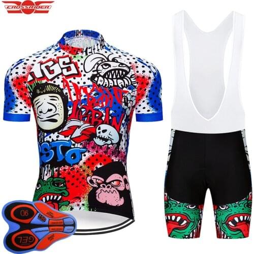 Crossrider 2021 Mens Cycling Jersey 9D Gel Set MTB Mountain Bike Clothing Bicycle Wear Clothes Mens Shorts Maillot Culotte