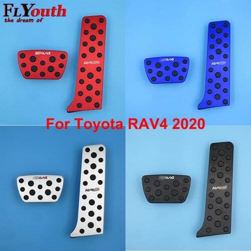 For Toyota RAV4 2020 TRO Aluminum alloy Pedal Cover Non-Slip Auto No Drilling Aluminum Accelerator Pedal Covers For RAV 4 2020
