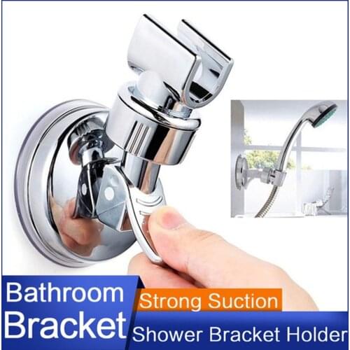 Shower Head Bracket 360 Degree Adjustable Bathroom Suction Cup Wall Mount Powerful Shower Bracket Base Bathroom Accessorie