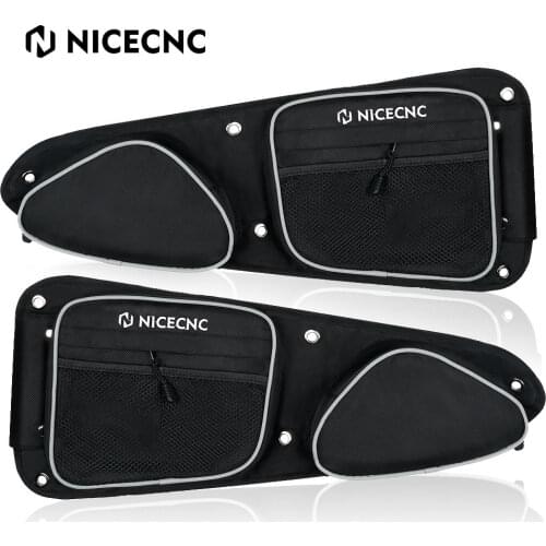 NICECNC Pair UTV Side Door Bag for Polaris For Polaris RZR 900 1000 900S 1000S XP Turbo 4 S 2000-2021 Left Right Oxford Fabric