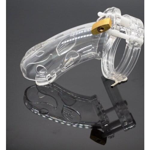 New cock cage Chastity Device plastic with 5 rings slave BDSM bondage penis lock restraint male CB6000 sex toys for men
