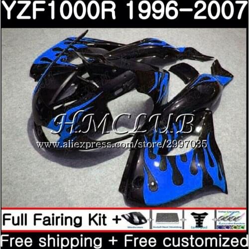 Thunderace For YAMAHA YZF1000R Blue flames 96 97 98 99 00 01 21HC.9 YZF 1000R YZF-1000R 1996 1997 1998 1999 2000 2001 Fairing