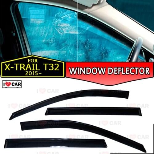 Window deflector for Nissan X-Trail T32 2015- car window deflector wind guard vent sun rain visor cover car decor