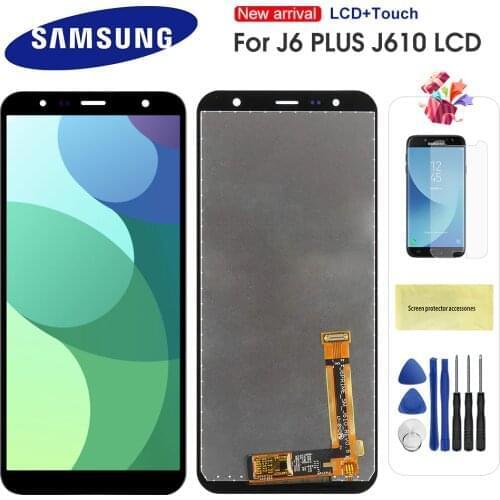 6.0'' Origina AMOLED LCD For Samsung Galaxy J6 Plus J6+ J610 J610F J610FN LCD Display Touch Screen Digitizer Assembly for J415
