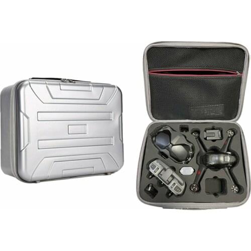 Portable Storage Bag for DJI FPV Drone PC Hard Shell Black/Silver Waterproof Case for DJI Drone FPV Combo Shockproof Dustproof