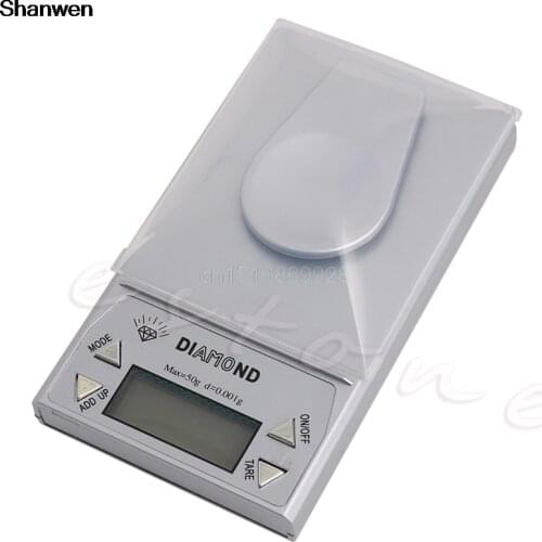 Portable 50g * 0.001g LCD Digital Pocket Gram Jewelry Scale Weight Balance New