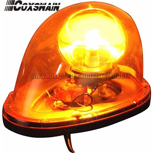 Coxswain Amber Rotator Beacon for enginer car, Magnetic Install, waterproof, DC12/24V, PC lens, Emergency Warning light (D212)