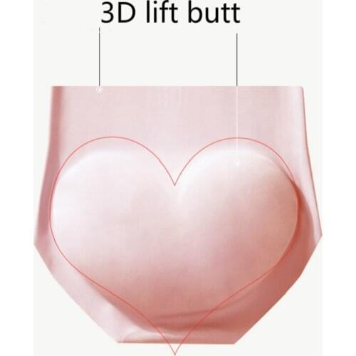 Heart Butt Lifter High Waist Panty Body Underwear Slim Waist Briefs Silk Thin Shaper
