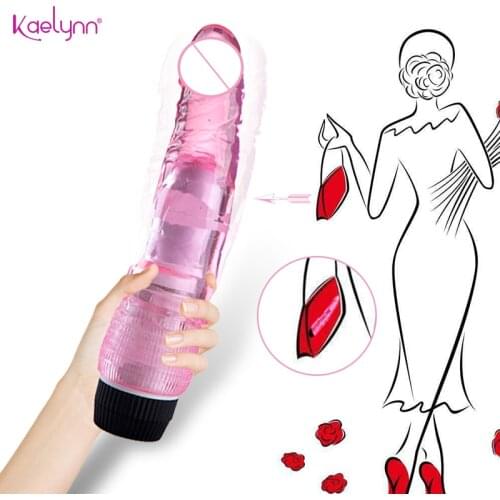 Silicone Jelly Dildo Vibrator Clitoral Stimulator Massager Sex Toys for Women Artificial Penis Realistic Dildo G spot Vibrator