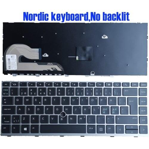 Nordic keyboard for HP EliteBook 745 G5/745 G6/840 G5/840 G6 L11309-DH1