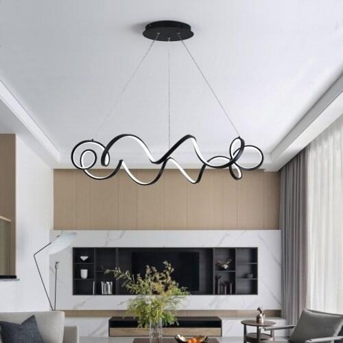 LED Nordic Living Room Chandelier Modern Minimalist Bedroom Lighting Restaurant Ring Household Luxury Bar Lamps Home Decor Lamps