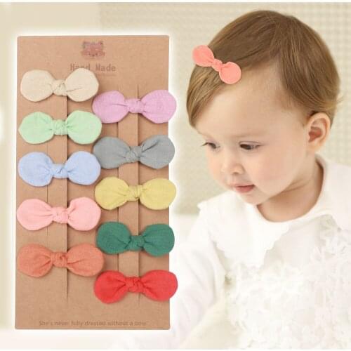 1 PCS Baby Girl Barrettes Infant Hair Accessories Clothes Bows Ear Newborn Headwear Tiara Children Toddlers Headwrap