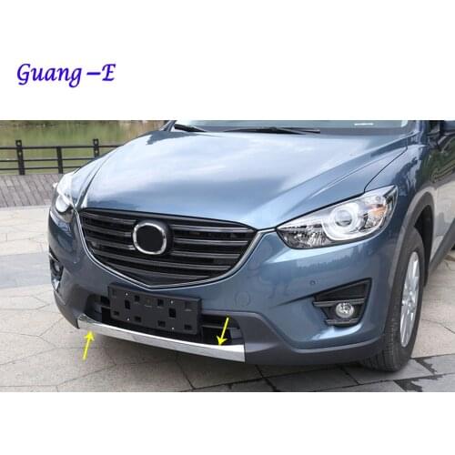 For Mazda CX-5 CX5 2013 2014 2015 2016 Car protection Bumper engine ABS Chrome trim Front bottom Grid Grill Grille hoods edge