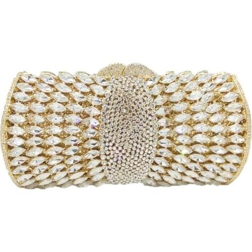 21x12CM Metal Diamond Women Pillow-shaped Solid Color GeLadytone Bag Rhinestone Dinner Bag Clutch Bag Chain Bag a6667