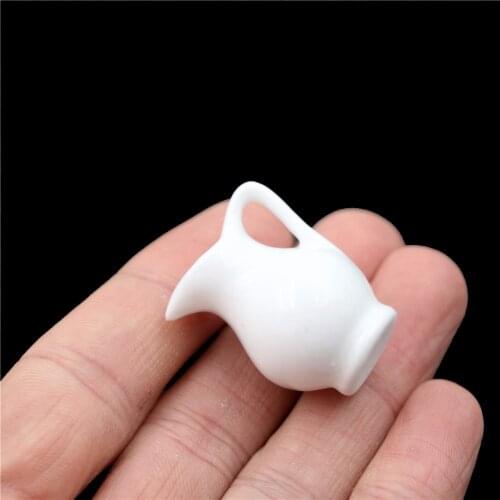 1pcs Mini Ceramic Vase Accessories Doll Miniatures 1:12 house Accessories Decorative Miniature Porcelain Miniature Dollhouse