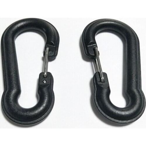 1pcs Camping Hiking Black Tactical backpack hanging buckle quick release Stretch keychain carabiner outdoor tool EDC hook FW028